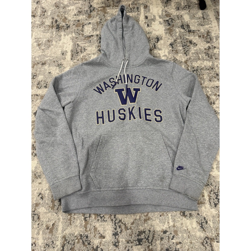 Vintage‎ Y2K Washington Huskies XL Gray Nike Swoosh Pullover Hoodie